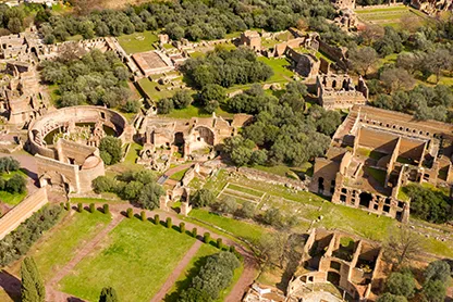 Immagine dall'alto paesaggio antico